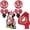 4th, variant on MINNIE MOUSE Figure Red Bow Polka Dots Heart 5 Birthday PARTY Mylar BALLOONS Set