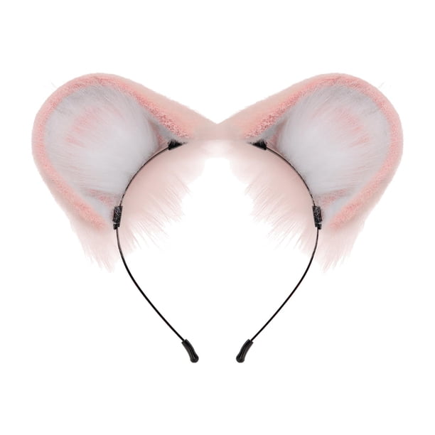 Diadema con orejas de hámster Yinane Rosa