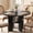 Black-A, variant on Bestier Round Dining Table for 4-6 People, 47" Circle Kitchen Table with Storage Shelf, Thickened Dinner Table for Dining Room, Living Room, Apartment, Walnut