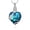 Blue, variant on Angel Wing Hug Heart Urn Keepsake Pendant Memorial Necklace For Cremation Ashes Jewellery Charm