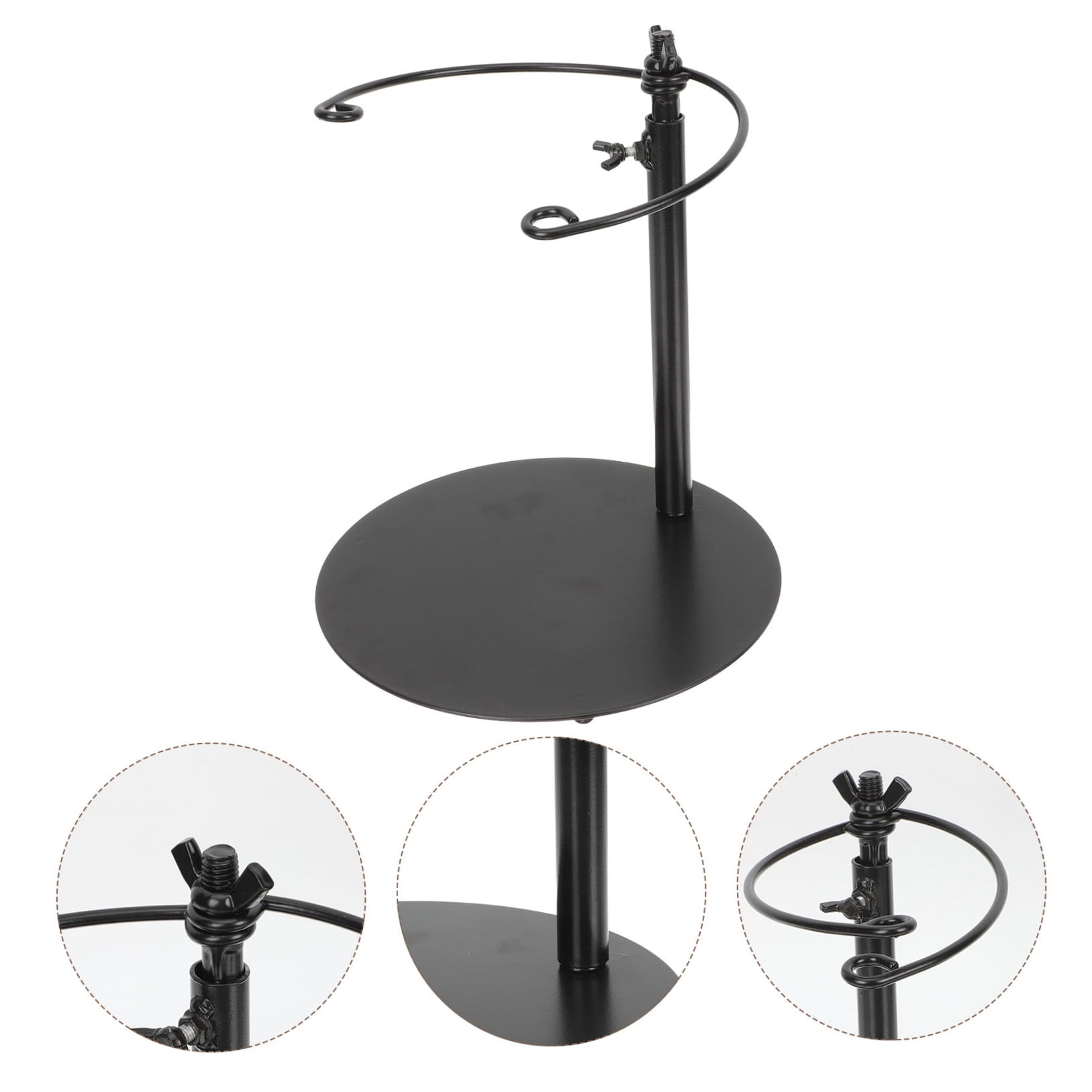 Pawsdot Black Adjustable Iron Bouquet Support Stand for Wedding Flowers