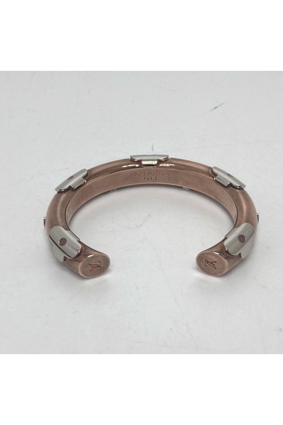 Pre-Owned LOUIS VUITTON M64407 Monogram Jonque Daily Bracelet Bangle Metal Ladies Gold...