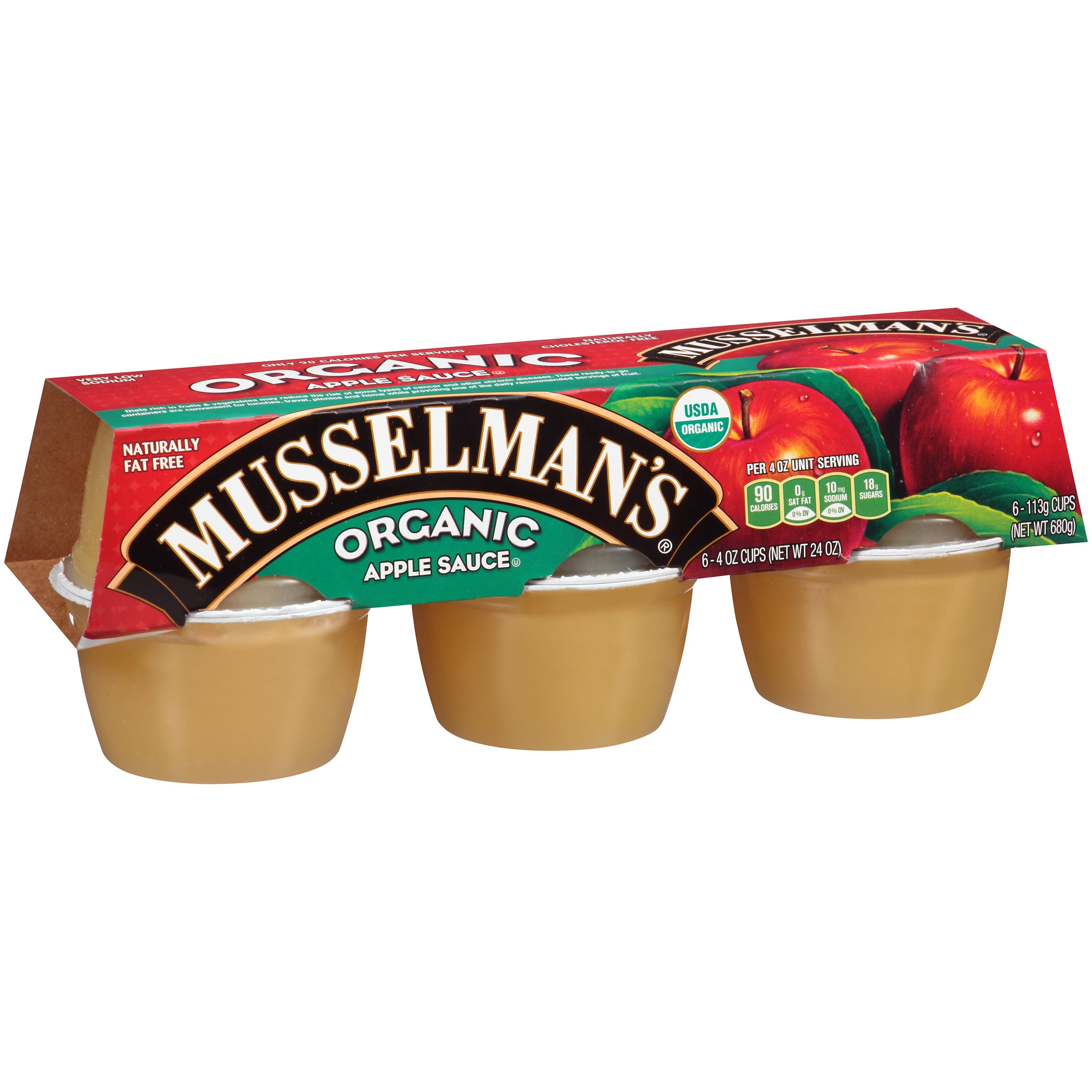 Musselman's Organic Applesauce Cups, 24 oz