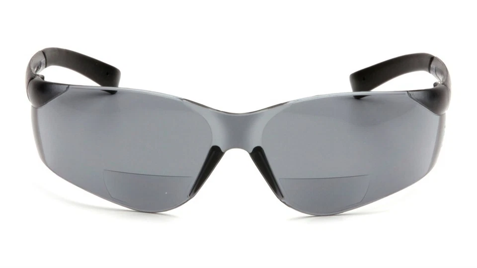 CIRCLE- Pyramex Ztek Bifocal Reader Safety Glasses With 2.5 Smoke Lens