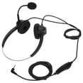 thumbnail image 2 of Auriculares binaurales de 2,5 mm con cancelación de ruido para centro de llamadas y micrófono silenciado para atención al cliente empresarial., 2 of 14