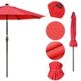 thumbnail image 5 of Yescom 9' Outdoor Solar Powered LED Umbrella 8 Ribs w/ 32 Lights for Patio Garden Deck Crank Tilt UV30 Red, 5 of 12