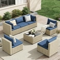 thumbnail image 3 of UDPATIO Patio Furniture Sets, Modular Rattan Outdoor Patio Sectional Furniture Sofa Set, Wicker Patio Conversation Set for Backyard, 3 of 8