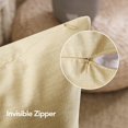 thumbnail image 4 of Deconovo Fundas de cojines decorativas - Juego of 4 Soft Linen Cushion Covers, Machine Washable Pillowcases for Sofa, Pale Banana, 12x20 Inch, 4 of 7