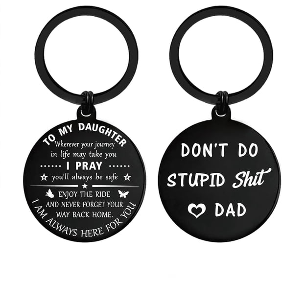 Daughter Gifts from Mom Dad, Daughter Keychain for Teen Girls, Love My Daughter for Birthday Graduation Mothers Day