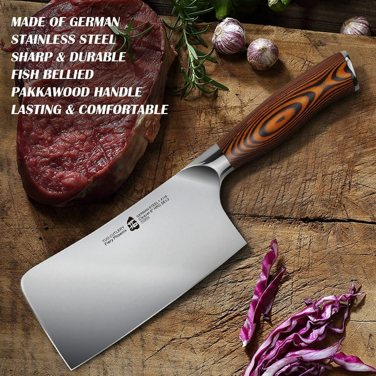 Heavy Duty Bone Knife Meat Cleaver Chopper Forged Chef's Butcher Viking  Knife