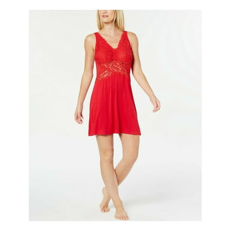 

INC Womens Sexy Nightwear Chemise Red XS