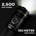 thumbnail image 4 of Swiss Tech TAKTISCH 2500LM Rechargeable Tactical LED Flashlight, Waterproof Aluminum, 4 of 13