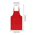 thumbnail image 3 of Red Chef Works Unisex Butcher Apron,Chef Apron for Men and Women Professional for Cooking With Pockets - Adjustable - Bib Aprons - Water & Oil Resistant, 3 of 5