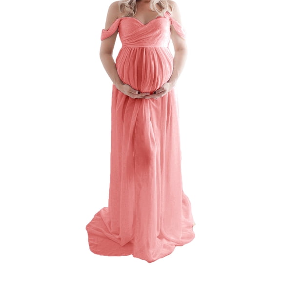 Vestido de fotografía de maternidad Qarigey Fruta rosa L