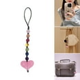 thumbnail image 2 of Bottone Colorful Heart Bead Keychain Multifuntional Phone Pendant Bag Charm Colorful Phone Strap Suitable for Travel and Parties, 2 of 7