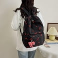 thumbnail image 3 of EDFRWWS Three-piece Cherry Backpack with Lunch Bag & Nylon Backpack (Black), 3 of 9