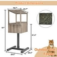 thumbnail image 3 of Outdoor Feral Cat Feeding Station, Shelter for Food & Water, Critter-Proof Design Safe Haven, 24.5"x24.5x61", 3 of 8