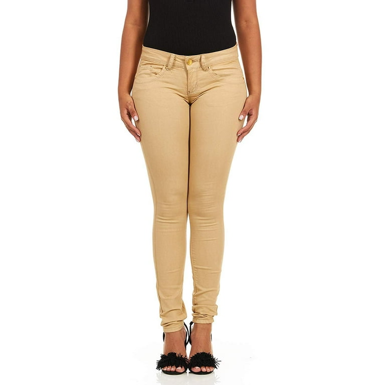 VIP JEANS Teen Girls's Plus Size Skinny Jeans Lift Juniors, Khaki Beige 20W Walmart.com
