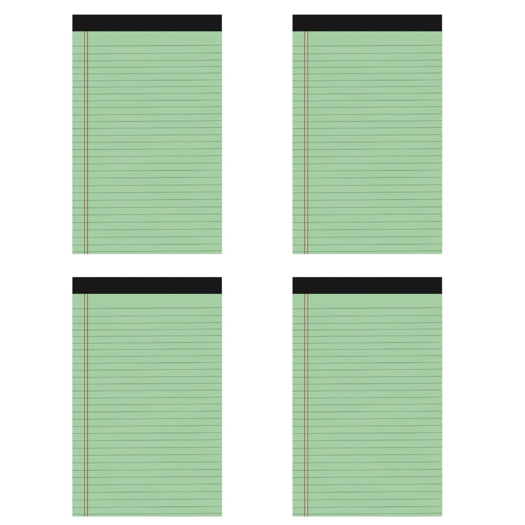 4 Pcs A4 Lined Paper Pads Legal Pad Small Note Pad Pocket Notebook Scratch Pads