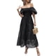 thumbnail image 1 of Vestido Maxi Negro PRETTYGARDEN con Mangas Abullonadas y Escote Cuadrado S, 1 of 8