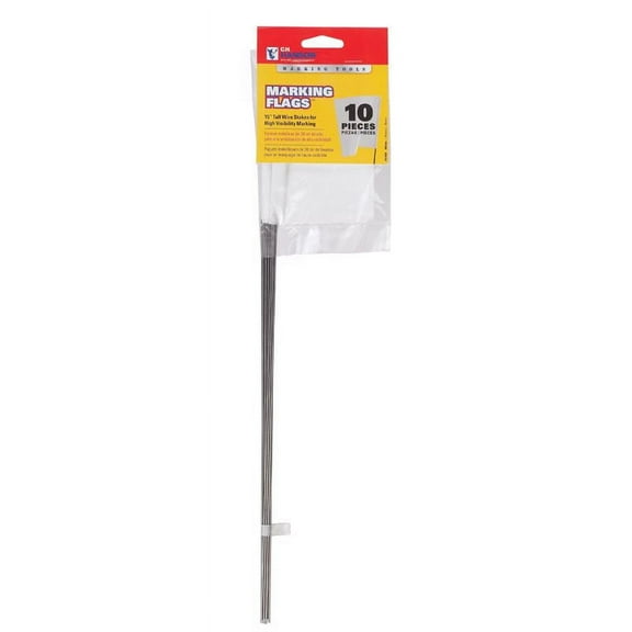 C.H. Hanson 15180 Marking Flags, 15", White, 10/Pack
