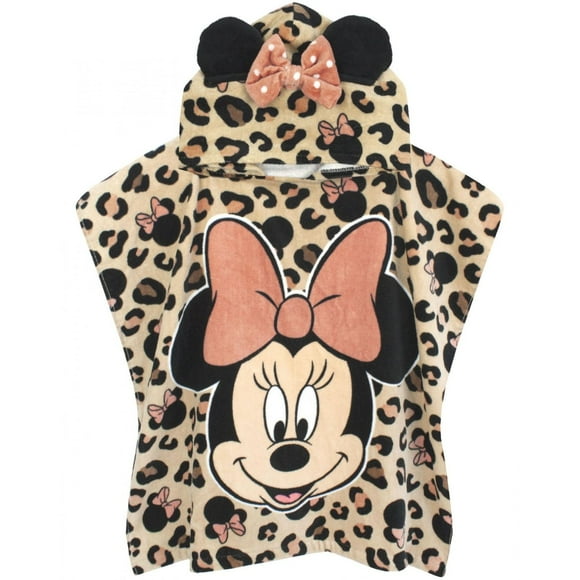 Disney Girls Minnie Mouse Poncho Hooded Towel