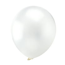 Hemoton 100pcs 12 Inch Bright Color Latex Metallic Balloons (White)