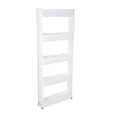 thumbnail image 1 of Carro De Almacenamiento Con Soporte Para Estante Y Carro De Cocina Deslizable Delgado De 5 Niveles, Blanco SM SunniMix Estante de almacenamiento delgado, 1 of 7