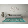 thumbnail image 3 of Ahgly Company Indoor Rectangle Abstract Light Blue Modern Area Rugs, 2' x 4', 3 of 4