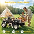 thumbnail image 5 of East doll 24V Powered Ride on Dump Truck, 24V 2 Seater Ride on Car for Big Kid, 24 Volt Ride on Toy with Powerful Wheels for Boy Girl, 4WD 400W Motor, 24V Ride Ons for Kid Aged 3-8Y, Khaki, 5 of 10