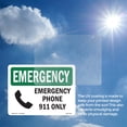 thumbnail image 5 of Phone 911 Only OSHA Emergency Vinyl Decal Label 10 Inch x 7 Inch - 5 Pack, 5 of 6