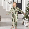 thumbnail image 6 of Soft Big Kids Onesie Pajamas Cozy Loose-Fit Jumpsuits for kids with Pockets for Christmas Lounge & Play Pine Boughs and Holly Pattern, 6 of 8