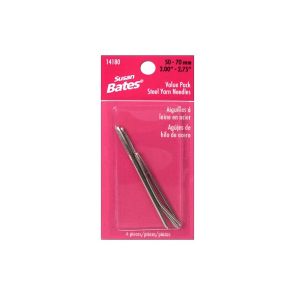 Bates Steel Yarn Needles 2"-2.75" Value Pack 4Pc