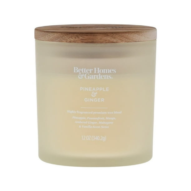 Better Homes & Gardens 12oz Pineapple & Ginger Scented 2wick Jar