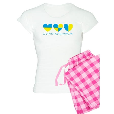 

CafePress - I Stand With Ukraine Heart Pajamas - Women s Light Pajamas