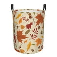 thumbnail image 1 of DouZhe Waterproof Collapsible Large Laundry Baskets, Autumn Leaves Prints Circular Hamper with Handles, 1 of 6