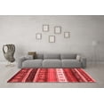 thumbnail image 3 of Ahgly Company Indoor Round Abstract Red Contemporary Area Rugs, 7' Round, 3 of 4