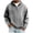Gray, variant on Men's Denim Hooded Sweatshirt Quarter Zip Pullover Long Sleeve Casual Loose Jacket with Kangaroo Pocket Vintage Washed Jean Outerwear Top