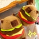 thumbnail image 3 of Peluche de capibara, juguete de peluche de capibara, regalo de cumpleaños y Navidad para niños (hamburguesa), 3 of 4