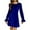 AA-Blue, variant on Velvet Dress for Women Fashion Sequin Puffer Long Sleeve Dresses Solid Color Holiday Party Clothes, Red, XXL