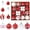 Style 1, variant on HioHa 44-Pack Shatterproof Red & White Ball Ornament Set for Christmas Tree, Wedding, Easter, Birthday, Party Decoration - Indoor Home Holiday Decorations