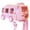 Pink, variant on Bus Shape Portable Water Cup, 360° Leakproof Water Bottle with Detachable Straw & Adjustable Shoulder Strap