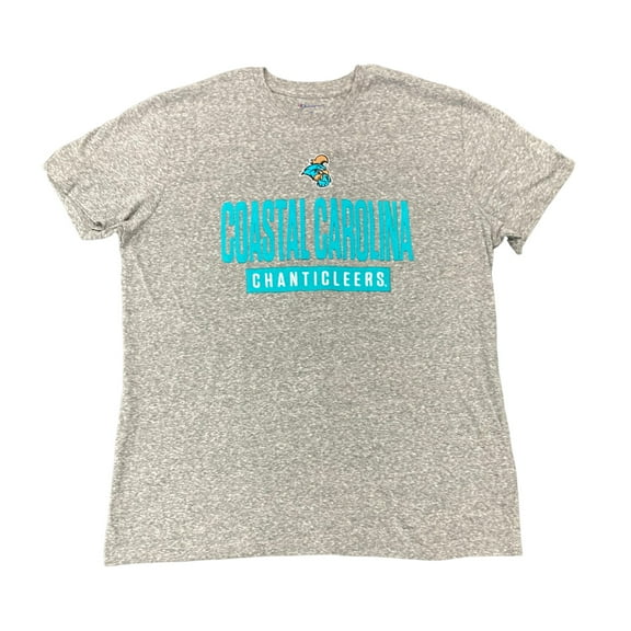 Champion Men's Graphic Team Logo Short Sleeve T-Shirt (Grey/Coastal Carolina, XL)