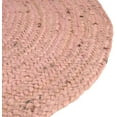 thumbnail image 4 of Pink Hand Braided Round Rugs Farmhouse Rugs for Living Area Rug for Bedroom, Kitchen, Living Room, Indoor Outdoor Rug Carpet 9" Square Feet (108x108 Inch) Pink, 4 of 5