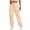 Beige——Fall Savings, variant on Oiangi Women's Joggers with Cargo Pockets Elastic Waist Cinch Bottoms Sweatpants Comfy Drawstring Sweat Pants for Fall Winter Brown M