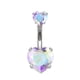 thumbnail image 4 of Clip de cobre de color circón de acero inoxidable Anillo de ombligo especial en forma de corazón con hebilla de ombligo joyería de perforación, 4 of 5
