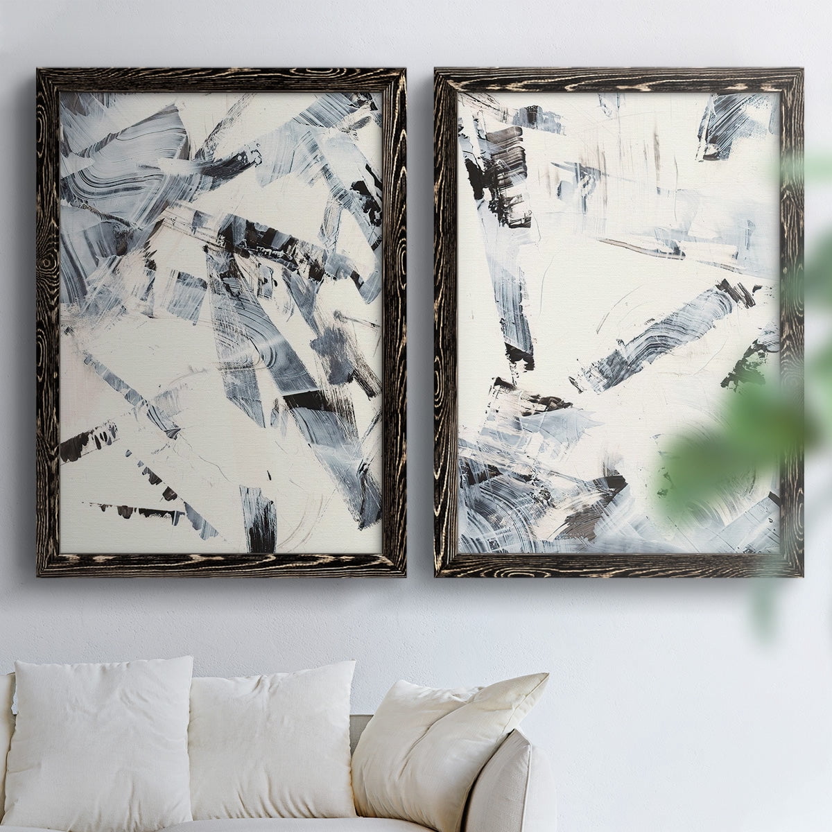 Fractured Ice I - Premium Framed Canvas 2 Piece Set - Ready to Hang