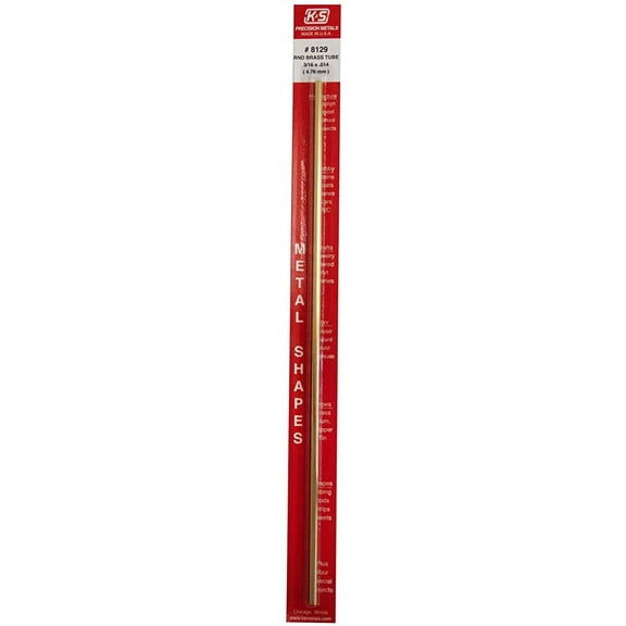 K & S Precision Metals 8129 Round Brass Tube