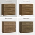 thumbnail image 5 of SICOTAS 31.3" W 3-Drawer Nightstand Set of 2 with Oversized Large Storage , Modern Night Stands Bedside Table with Adjustable Feet & Gold Handles for Bedroom Living Room Entryway, Walnut, 5 of 10