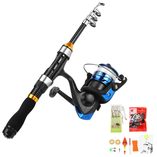 Portable Fishing Rod and Reel Combo 6 Sessions Telescopic
